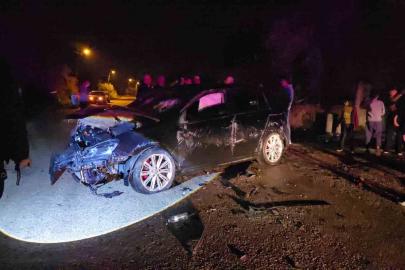 Adana’da evin duvarına çarpan otomobil takla attı: 1 yaralı