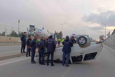 Adıyaman’da otomobil takla attı: 3 yaralı