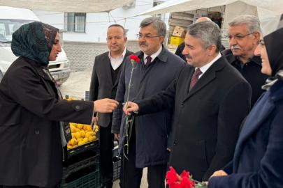 AK Parti heyeti, kadınların kadınlar gününü kutladı