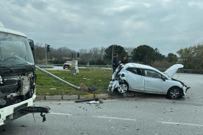 Akhisar’da OSB kavşağında trafik kazası: 1 yaralı