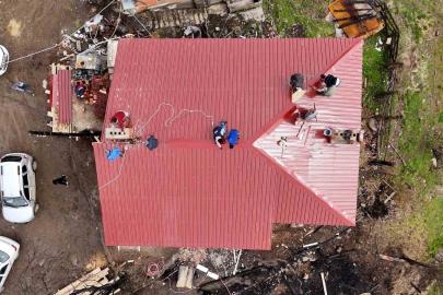 Atakum Belediyesi’nden yangın mağduru aileye destek