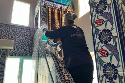 Aydın Büyükşehir’den Karacaören’de camilerde temizlik çalışması