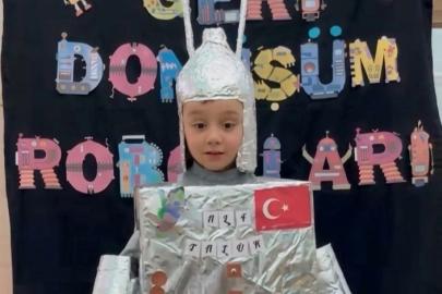 Aydıntepe’de geri dönüşüm malzemeleriyle robot defilesi yapıldı