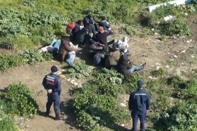 Ayvalık’ta 3’ü çocuk 25 göçmen yakalandı