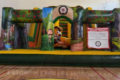 Bayburt’ta çocuklar için kurulan ’Balon Park’ oyun alanı 4 gün boyunca açık olacak