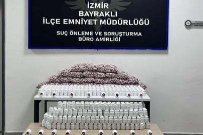 Bayraklı’da binlerce uyuşturucu hap yakalandı