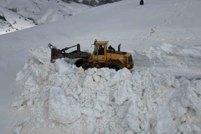 Bitlis’te 5 metreyi bulan karda yol açma çalışması