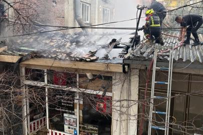 Buharkent’te iş yeri yangını