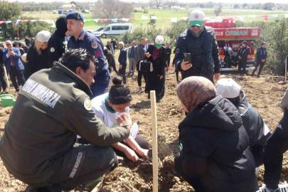 Burdur’da zeytin ve fıstıkçamı fidanları toprakla buluştu
