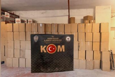 Bursa’da 3 milyon kaçak makaron ele geçirildi