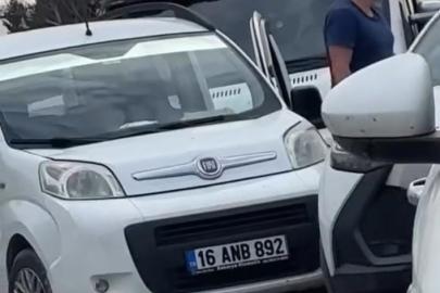 Bursa’da trafikte yol verme kavgası kamerada