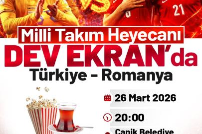 Canik’te milli heyecan dev ekrana taşınıyor