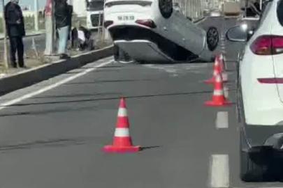 Diyarbakır’da araç takla attı: 1 yaralı