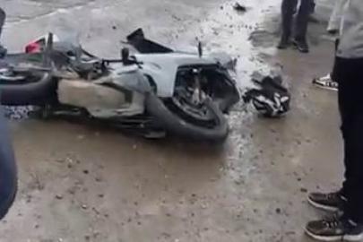 Diyarbakır’da motosiklet ile hafif ticari araç çarpıştı: 1 yaralı