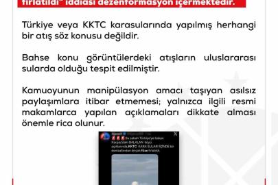 DMM’den "KKTC’de denizaltından füze fırlatıldı" iddiasına yalanlama