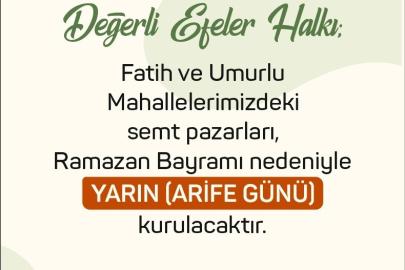 Efeler’in semt pazarlarına bayram düzenlemesi