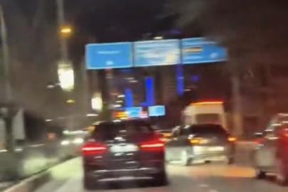 Elazığ’da, makas atan araç kamerada