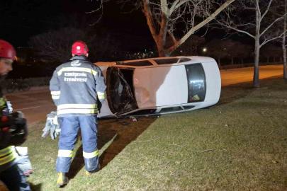 Eskişehir’de kontrolden çıkan otomobil takla attı: 1 yaralı
