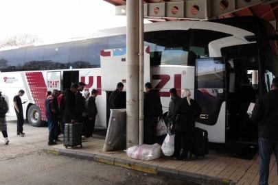 Gaziantep’te otogarda bayram yoğunluğu