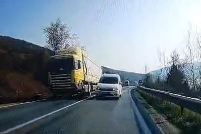 Hatalı sollama yaptı, facia böyle teğet geçti