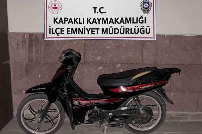 Kapaklı’da çalınan motosiklet bulundu