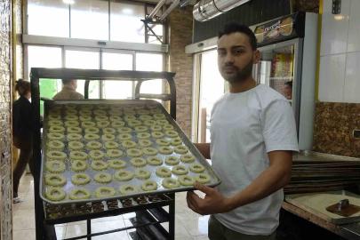 Kilis’te bayram öncesi kahke üretimi hızlandı