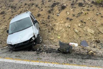 Kontrolden çıkan hafif ticari araç şarampole savruldu: 1 yaralı