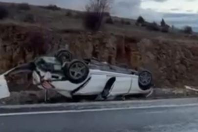 Konya’da otomobil devrildi: 4 yaralı