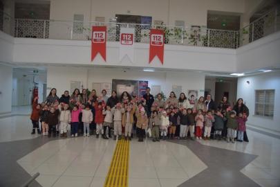 Miniklerden 112 Acil Çağrı Merkezi’ne ilgi