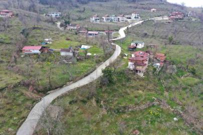 Ordu’da beton yol çalışmaları devam ediyor