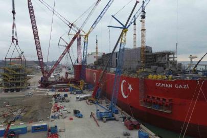 Osman Gazi’ye 2 bin 500 tonluk ünite yerleştirildi