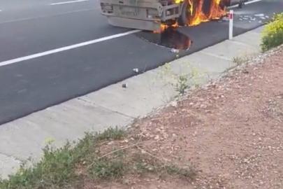 Osmaniye’de mazot yüklü tanker alev aldı