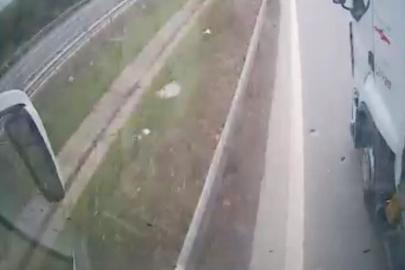 Otobüs şoförünün manevrası faciayı önledi: O anlar kamerada