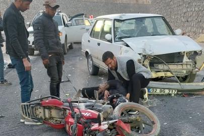 Otomobil ile motosiklet kafa kafaya çarpıştı: 1 yaralı