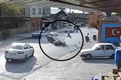 Otomobille çarpışan motosikletin sürücüsü yaralandı