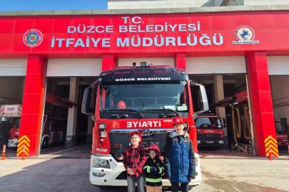 Özel çocukların itfaiyeci olma hayali gerçeğe dönüştü