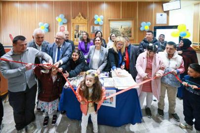 Özel ihtiyaçlı bireylerin eserleri sergilendi