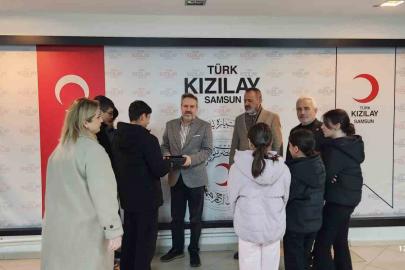 Samsun Çocuk Evlerinden Gazze için anlamlı bağış