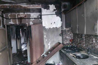 Samsun’da apartman dairesi küle döndü