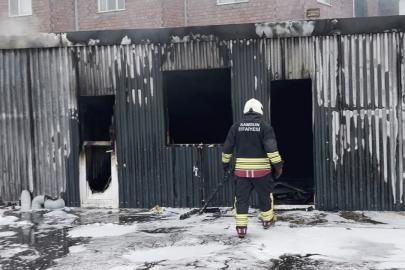 Samsun’da şantiyede yangın