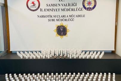 Samsun’da uyuşturucu operasyonu: 12 bin sentetik ecza ele geçirildi