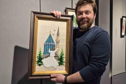 Sanatçı Taha Yoldaş, cam ve hat sanatını birleştirdi