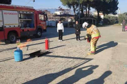 Sarıgöl’de öğrenciler yangına karşı bilinçlendirildi