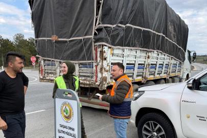 Tavşanlı’da orman emvali yüklü araçlar denetlendi