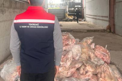 Tekirdağ’da etiketsiz 2 bin 800 kilogram hayvansal ürün imha edildi