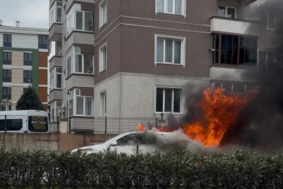 Tekirdağ’da korku dolu anlar: Otomobil bir anda alev topuna döndü