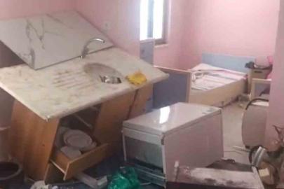 Trabzon’da yayla evine giren ayı ortalığı savaş alanına çevirmiş