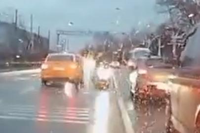 Trafik magandasının ehliyetine el konuldu