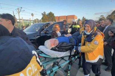 Trafikte direksiyon başında fenalaşan sürücü hastaneye kaldırıldı