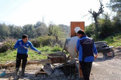 Üreticinin talebi üzerine sulama havuzu kapasitesi 30 tona çıkarıldı